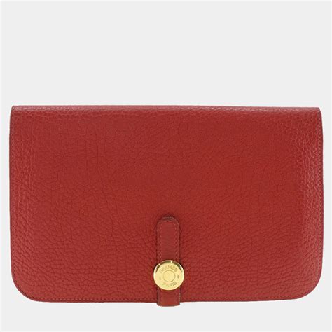 hermes dogon wallet red|how to authenticate hermes wallet.